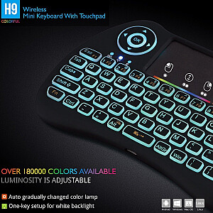 Компактная беспроводная клавиатура Fusion с тачпадом и разноцветной подсветкой для Android | iOS | TV | PC