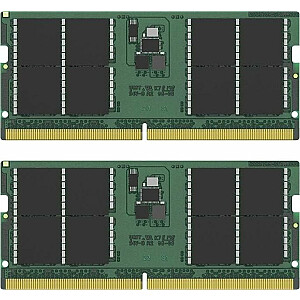 Kingston SODIMM nešiojamojo kompiuterio atmintis DDR5 64GB 4800MHz CL40 (KCP548SD8K2-64)