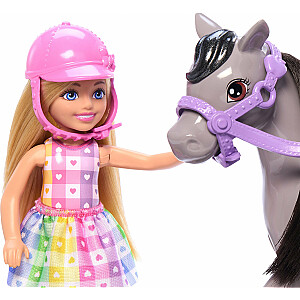 Lėlė Barbė Mattel Chelsea lėlė + ponis HTK29