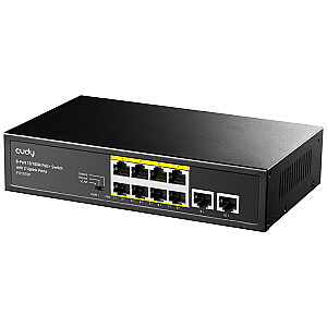 Сетевой коммутатор Cudy FS1010P Fast Ethernet (10/100) Power over Ethernet (PoE) Черный