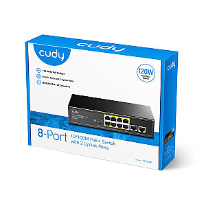 Сетевой коммутатор Cudy FS1010P Fast Ethernet (10/100) Power over Ethernet (PoE) Черный