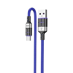 KAKUSIGA KSC-696 USB-A -> USB-C įkrovimo laidas 18 W | 120 cm mėlynos spalvos