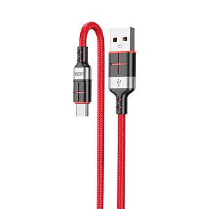 KAKUSIGA KSC-696 USB-A -> USB-C įkrovimo laidas 18W | 120 cm raudonos spalvos