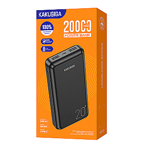 KASKUSIGA KSC-881 maitinimo blokas 20000mAh | 2 x USB juoda