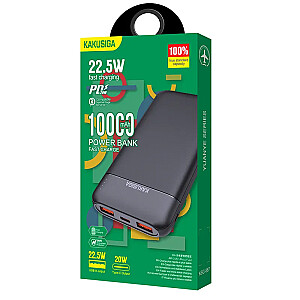 KASKUSIGA KSC-887 maitinimo blokas 10000mAh | 2 x USB | 22,5 W juodos spalvos