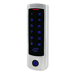 Qoltec 52445 DIONE kombinuota spyna su RFID skaitytuvu Kodas | Žemėlapis | raktų pakabukas | Durų skambučio mygtukas | IP68 | EM