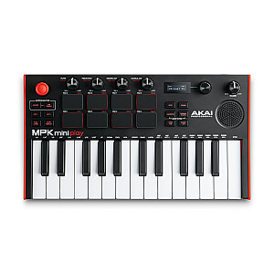 AKAI MPK Mini Play MK3 Control Keyboard Pad MIDI USB valdiklis juodas, raudonas