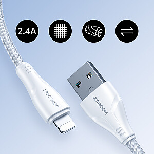 „Joyroom“ USB kabelis – „Lightning 2.4A Surpass“ serija, 3 m baltas (S-UL012A11)