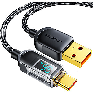 Joyroom USB laidas – USB C 66W greitam įkrovimui ir duomenų perdavimui 1,2 m juodas (S-AC066A4)