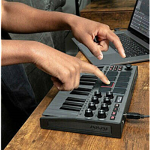 AKAI MPK Mini MK3 klaviatūros valdymo pultas MIDI USB valdiklis juodas, pilkas