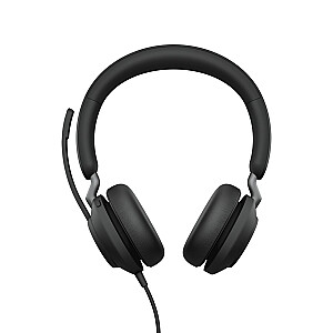 „Jabra Evolve2 40 SE“ ausinės laidinės galvos juostos skambučiai / muzika, A tipo USB, juoda