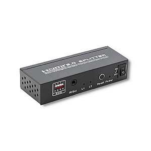 Vaizdo skirstytuvas Qoltec 52356 HDMI v. 2.0 | 1x2 | EDID+IR