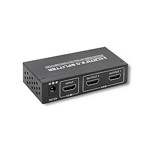 Видеоразветвитель Qoltec 52356 HDMI v. 2.0 | 1x2 | EDID+ИК