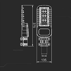 Светодиодный уличный светильник V-TAC SAMSUNG CHIP 30Вт Линзы 110ст 135Лм/Вт VT-34ST-N 4000К 4050лм