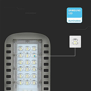 LED gatvės lempa V-TAC SAMSUNG CHIP 30W Lęšiai 110st 135Lm/W VT-34ST-N 4000K 4050lm