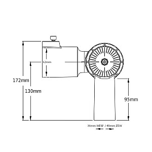 Laikiklio laikiklio adapteris 48 mm LED gatvių žibintams V-TAC VT-8019