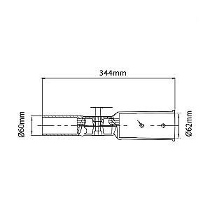 Laikiklio tvirtinimo adapteris 60 mm LED gatvių žibintams V-TAC VT-795