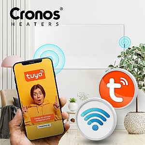 Cronos Synthelith Pro CRP-500TWP Инфракрасный обогреватель мощностью 500 Вт серый с Wi-Fi и пультом дистанционного управления