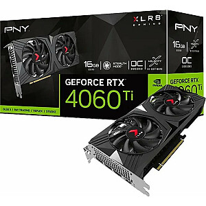 Vaizdo įrašas PNY GeForce RTX 4060 Ti XLR8 Gaming Verto OC 16 ГБ GDDR6 (VCG4060T16DFXPB1-O)