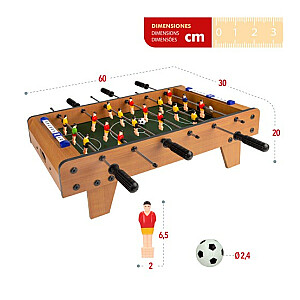 Stalo žaidimas Medinis stalo futbolas 60x30x20 cm 6+ CB43310