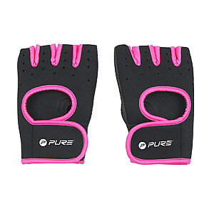 Pure2Improve Fitness Gloves juodos/rožinės spalvos