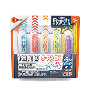 HEXBUG Interaktyvios šviečiančios nano figūrėlės, 5 vnt.