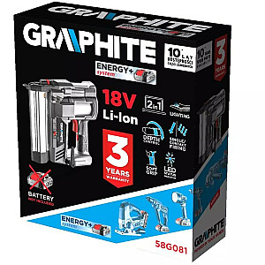 Grafitinis belaidis segiklis Energy+ 2 viename, ličio jonų, 18 V, be baterijos