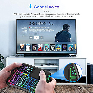 „Compact Fusion NGAGE“ belaidė klaviatūra su jutikliniu skydeliu ir kelių spalvų foniniu apšvietimu, skirta „Android“ | iOS | TV | PC