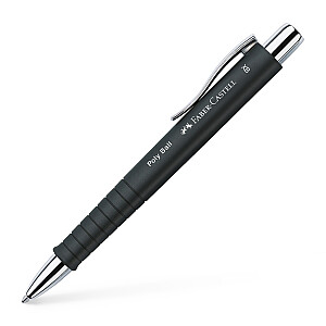 Automatinis rašiklis Faber-Castell, PolyBall, XB, 0,6 mm, juodas