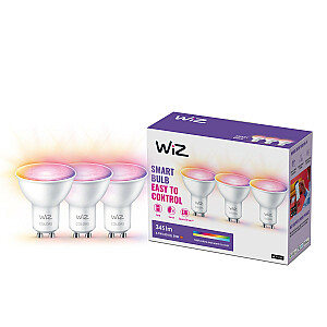 WiZ,GU10 spot,4.7W,2200-6500 (RGB),PAR16,GU10,3 vnt šviesos šaltinis
