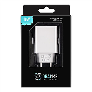 OBAL: ME USB-A sieninis įkroviklis 18W baltas