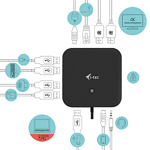 Nešiojamas kompiuteris I-TEC  I-TEC USB-C Dual Display Docking Station