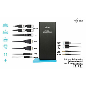 Ноутбук I-TEC Док-станция I-TEC USB 3.0 с двумя портами HDMI