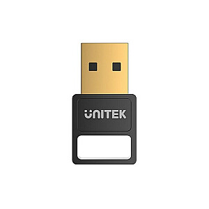 UNITEK BLUETOOTH 5.3 BLE USB-A ADAPTERIS JUODAS