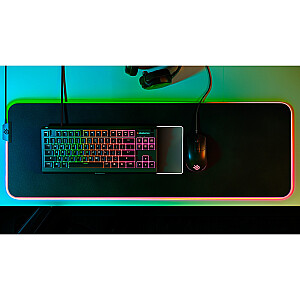 Steelseries Apex 3 TKL žaidimų klaviatūra – atspari vandeniui, IP32, laidinė, 8 zonų RGB, QWERTZ, juoda