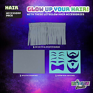 LET'S GLOW aksesuarų rinkinys Studio Hair, LG3361H