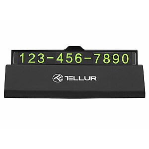 Tellur Temporary car parking phone number card black