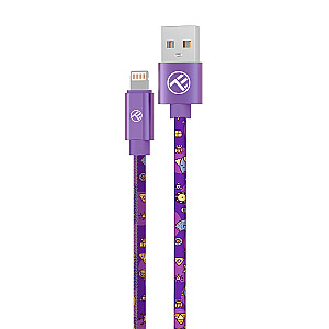 Tellur Graffiti USB to Lightning Cable 3A 1m Purple