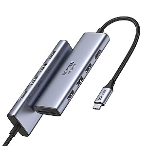 UGREEN CM511 5-в-1 Переходник USB-C Hub на 3x USB3.0 + HDMI + TF | SD (серый)