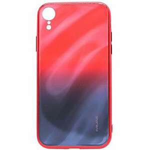 Evelatus Apple iPhone XR Water Ripple Gradient Color Anti-Explosion Tempered Glass Case Gradient Red-Black