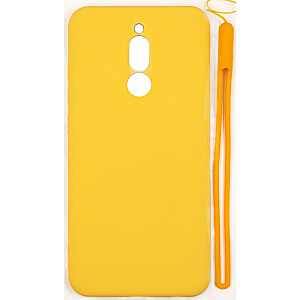 Evelatus Xiaomi Redmi 8 Soft Touch Silicone Case with Strap Yellow