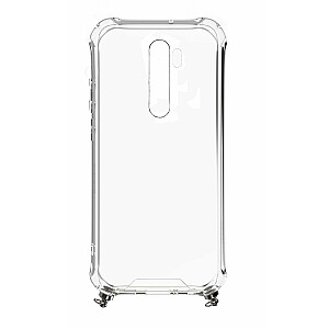 Evelatus Xiaomi Note 8 Pro Silicone TPU Transparent with Necklace Strap Gold