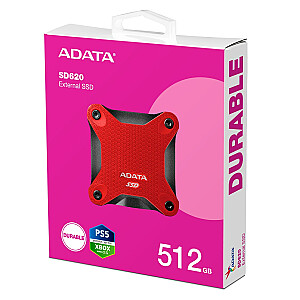 ADATA SD620 512 GB Raudona