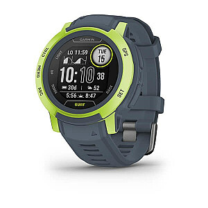 Garmin Instinct 2 Surf Edition 2,29 cm (0,9 colio) MIP 45 mm Skaitmeninis 176 x 176 pikselių žalias, pilkas GPS (palydovas)