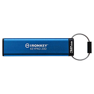 Kingston IronKey Keypad 200 32 ГБ USB 3.0 с шифрованием AES