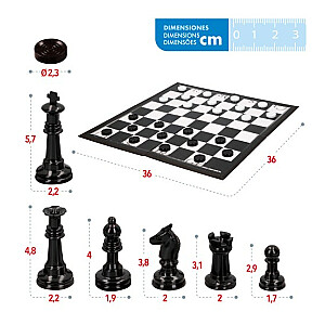 Stalo žaidimas Šachmatai ir šaškės 36x36 cm 6+ CB46553