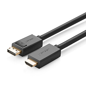 Ugreen vienkryptis DisplayPort–HDMI kabelis 4K 30Hz 32 AWG 1,5 m (DP101 10239)