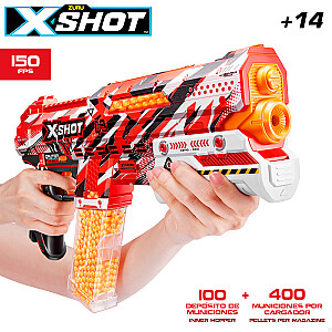 X-Shot Hyper Gel Cluth pistoletas su 5000 gelio rutuliukų, greitis iki 60 metrų per sekundę ZURU 14+ CB47147