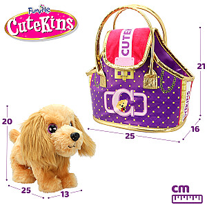 Pliušinis šuo Valerie 25 cm maišelyje CuteKins 2+ CB47152