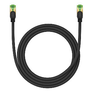 Сетевой кабель в оплетке cat.8 Baseus Ethernet RJ45, 40 Гбит|с, 1,5 м (черный)